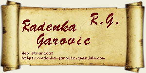Radenka Garović vizit kartica